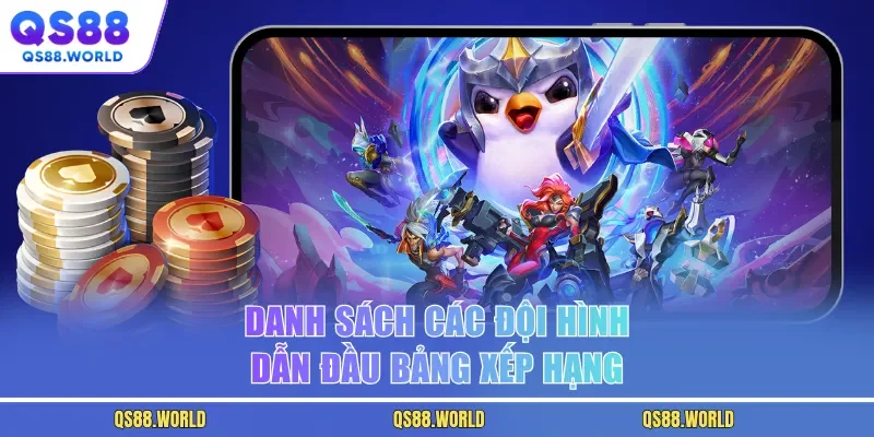 Danh sách các đội hình dẫn đầu bảng xếp hạng