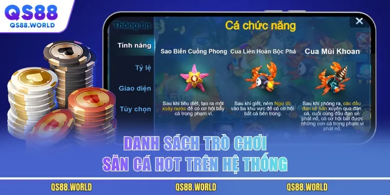 Danh sách trò chơi săn cá hot trên hệ thống