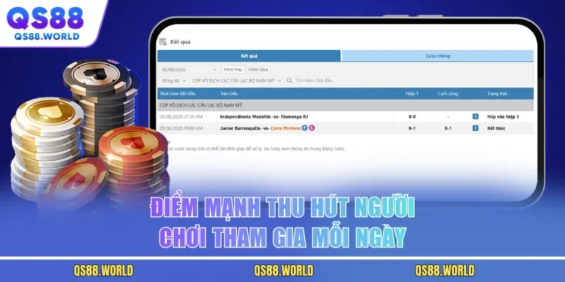 Điểm mạnh thu hút người chơi tham gia mỗi ngày