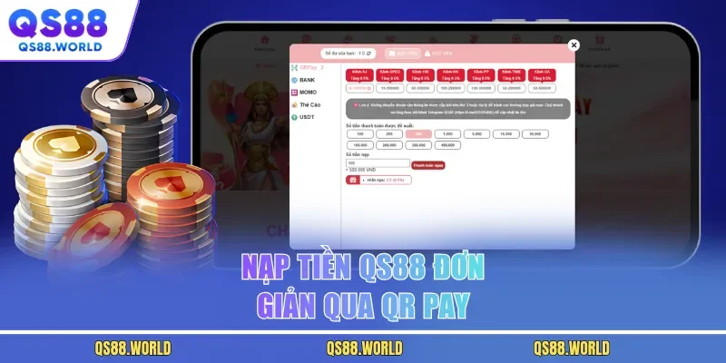 Nạp tiền QS88 đơn giản qua QR Pay
