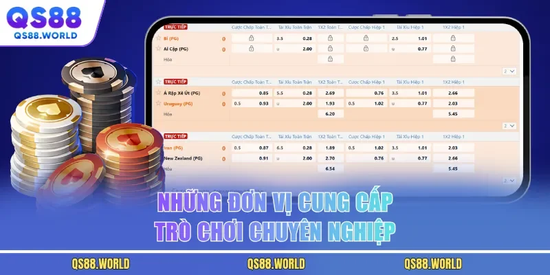 Những đơn vị cung cấp trò chơi chuyên nghiệp