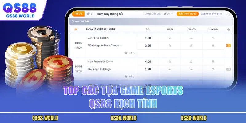 Top các tựa game esports QS88 kịch tính